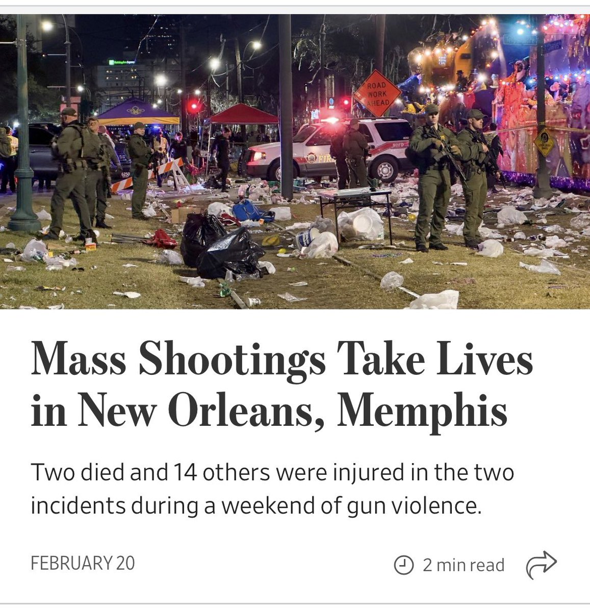 pattonoswalt's tweet photo. A positive story for once — mass shooters are committing so many killing sprees that print media can “bundle” their reportage. This saves paper and is good for our forests. #thesunnysideoflife https://t.co/uoABJzKwQ1