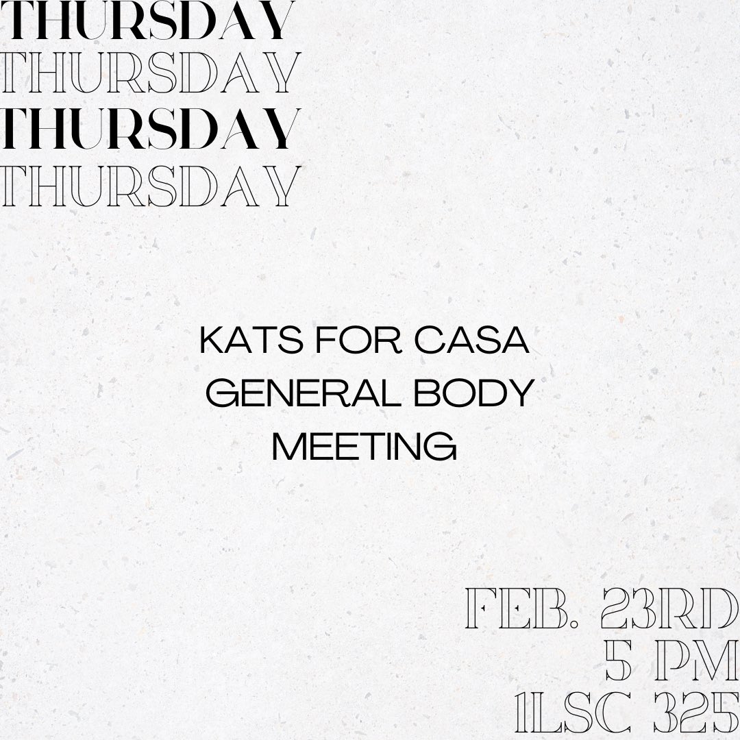 KatsForCASA's tweet photo. Come out this Thursday! https://t.co/J2Gcr7yh9r