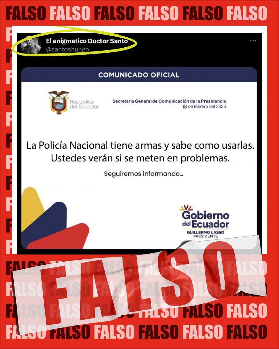 SegcomV's tweet image. En redes sociales circula información falsificada de la Secretaría General de Comunicación de la Presidencia. Solicitamos a la ciudadanía mantenerse informado por cuentas oficiales.