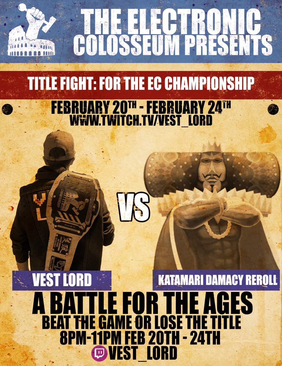 EC_Championship's tweet photo. Starting tonight @Kimono_VestLord , belts on the line, get to work https://t.co/xzEj7iTyoW