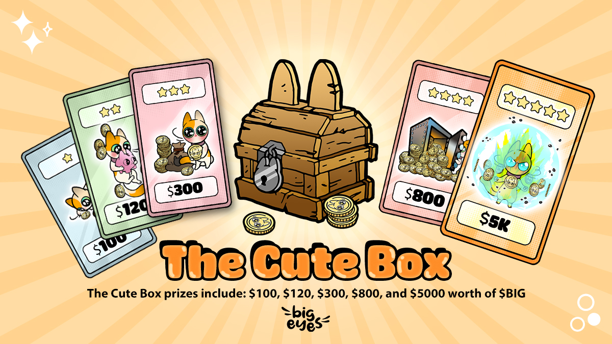 BigEyesCoin's tweet photo. 🙀Hey, #CatCrew! The first 200 paid LOOT BOXES have just dropped on the #BigEyes website and are available to purrrchase! #BigEyesLoot🙀

🎁Grab yours now: https://t.co/2emtu5TSqj!🎁

🔥Share your loot box winnings on socials and tag @BigEyesCoin for a chance to win a free one!🔥 https://t.co/FB1xVIN4TY