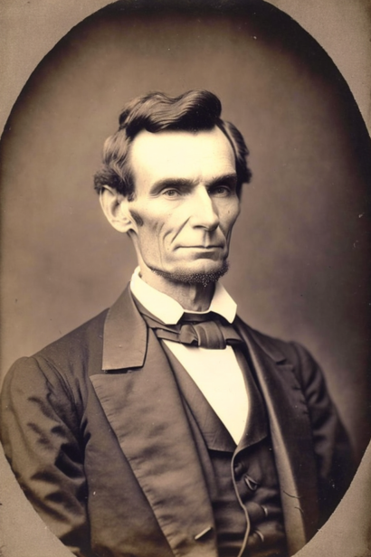 From the depths of #artificialintelligence comes this one of kind unreleased selfie of Abe Lincoln! #happypresidentsday 

Checkout his exquisite Peak Lapel Jacket. Suits &amp; Tuxedos are timeless, ready to elevate any man's wardrobe.

#ai #midjourney #antiques #suits #menswear