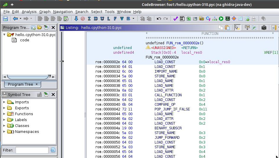 How to learn tool well? by coding :)  Crazy idea - why won't ghidra parse python bytecode ? Just need good CPU spec.  (for now very ugly, yet it disassembles bytes)