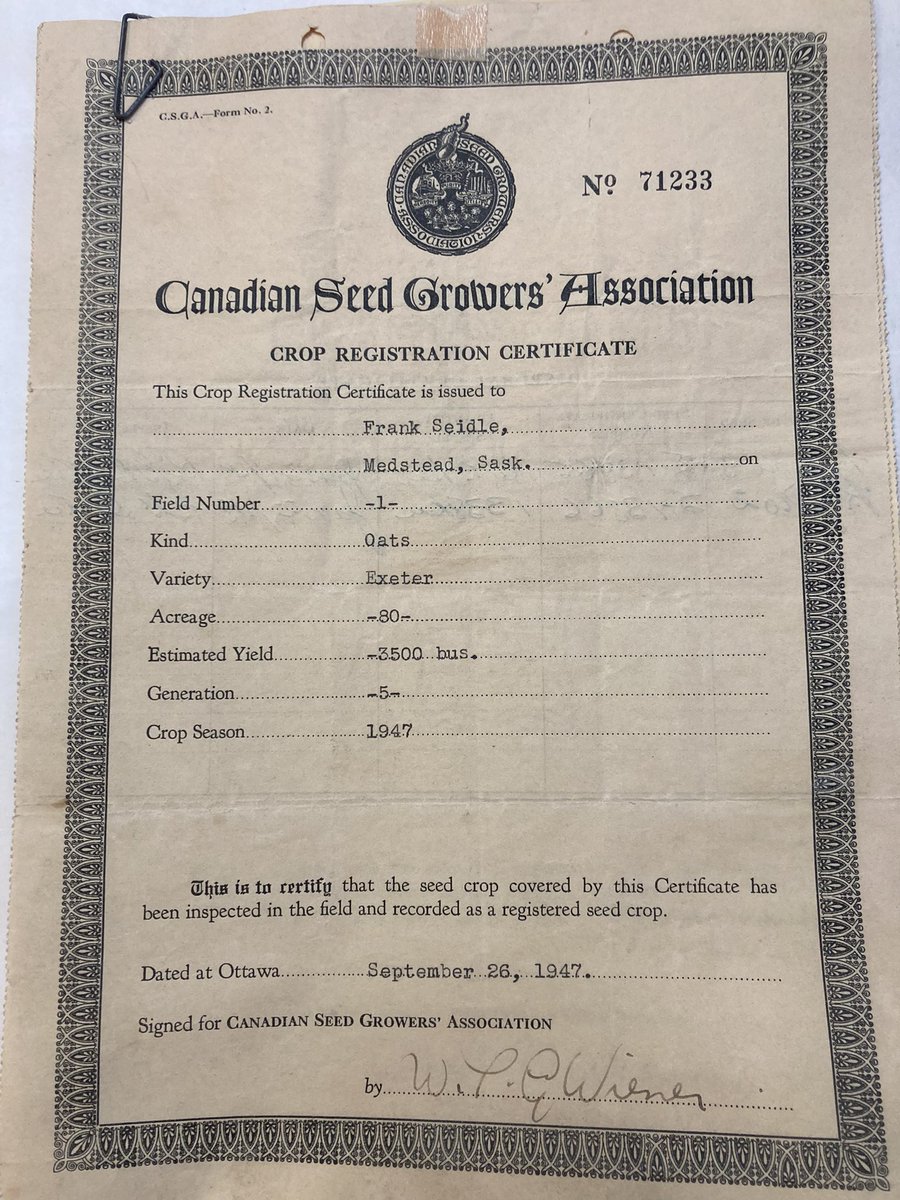 We like our oats at SSF, and we’ve been at it a while I guess:) Glad to see the yields have moved up a bit! If someone had told my dad and uncle in 1947, that 76 years later we would grow 4x the yield, I am not sure they would have believed it 🧐!