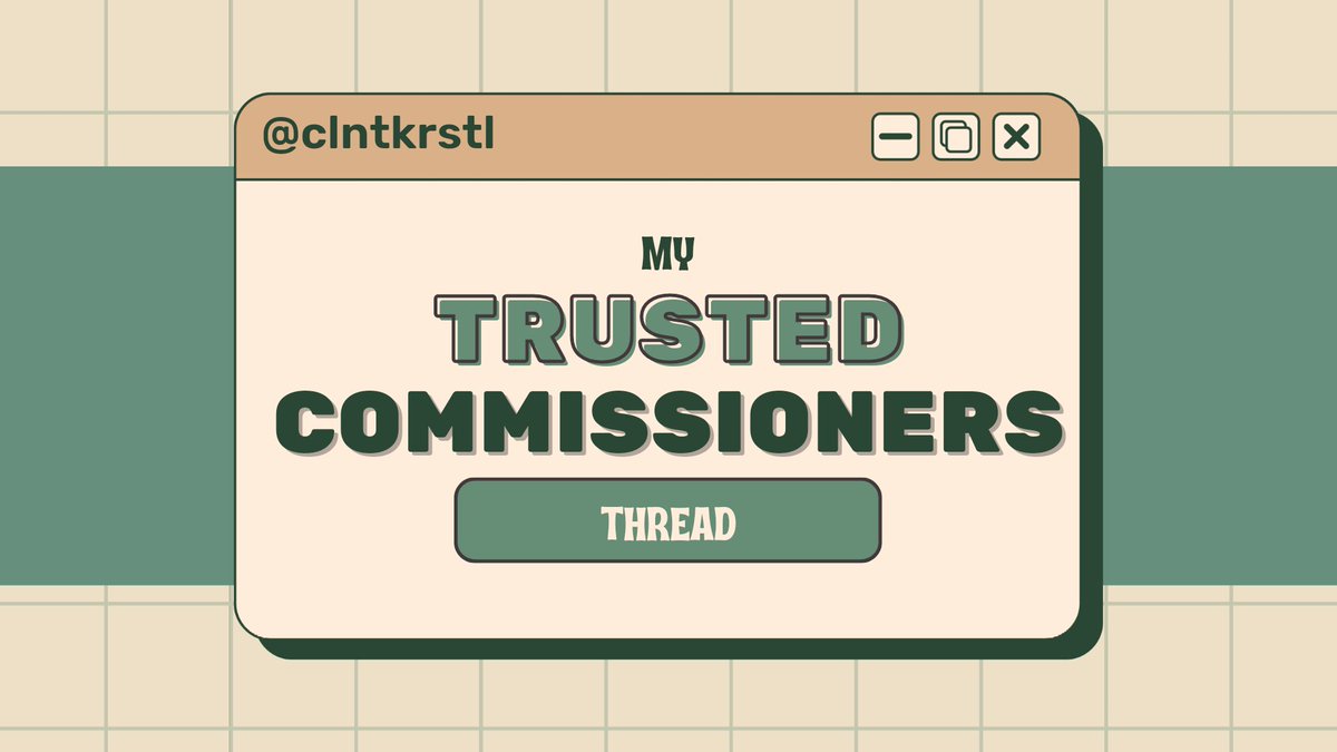 clntkrstl's tweet photo. MY TRUSTED COMMISSIONERS

thread ♡♡ https://t.co/b2WfvFa7px