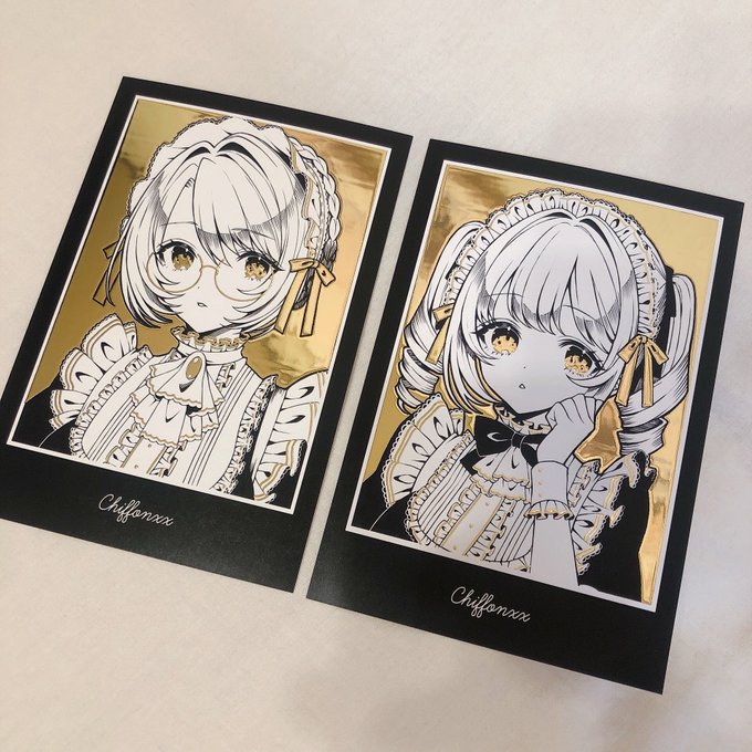 コミティアで頒布した新作箔押しポストカード👑今夜23時〜BOOTHにて販売開始します🙏🏻✨

https://t.co/DGvcb6G5Wl 