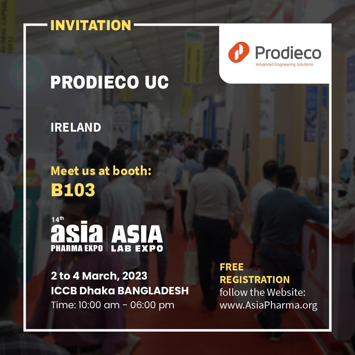p_asiapharma's tweet photo. Meet us @Prodieco
14th ASIA PHARMA EXPO 2023
ASIA LAB EXPO 2023
Dhaka BANGLADESH
March 2 to 4, 2023
Register to get your free pass!
https://t.co/jU9FPHdRzU
#AsiaPharmaExpo2023 #AsiaPharmaExpo #AsiaPharma #AsiaLabExpo #PharmaExpo2023 #Pharma #Bangladesh #Dhaka https://t.co/dVDdLOqzV2