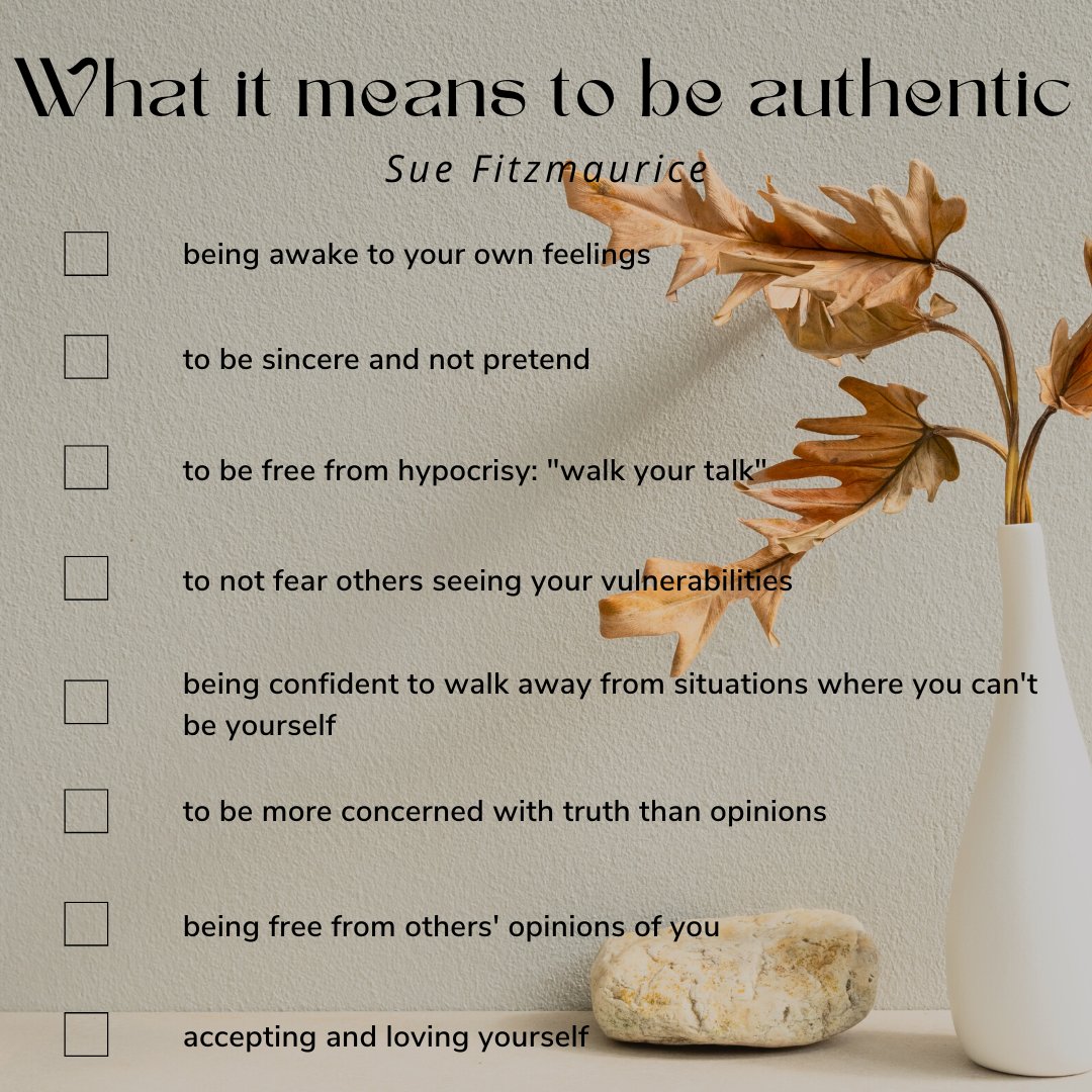 SarikaKharbanda's tweet photo. I pulled up this list last week when group coaching leaders and discussing #authenticity . 

It’s extremely important for me to be authentic in whatever I do. 

Author Sue Fitzmaurice shares what it means to be authentic. This list so very much resonates with me.

#agile #hr https://t.co/T7HG8WUzsQ