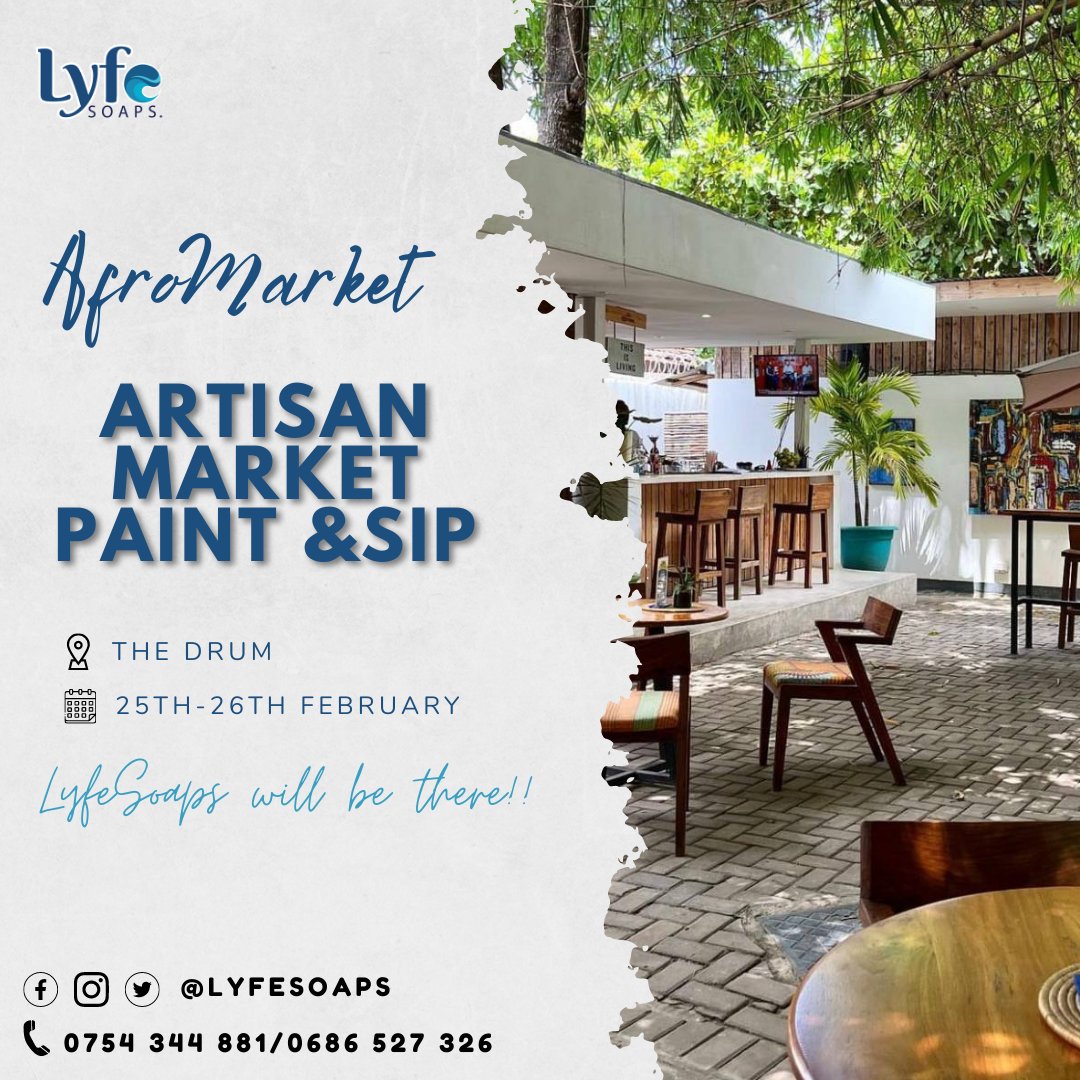 lyfesoaps's tweet photo. This weekend, we'll be at The Drum for the Afro-Market Artisan Market, Paint & Sip. Bring your wallet because you'll need it.
#LyfeSoaps #AfroMarket #ArtisanMarket https://t.co/l5RMpw1ELS