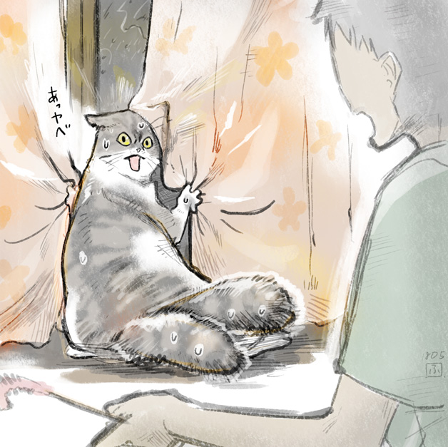 猫の日にむけて、猫又です(再掲) 