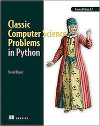 <a href="/PrograminLovers/">شبكة محبي البرمجيات  🖥</a> 
كتاب رائع يعرض أهم المشكلات في علم الحاسب مع حلها بلغة بايثون

جميع الأكواد موجودة في هذا الرابط
 github.com/davecom/Classi…