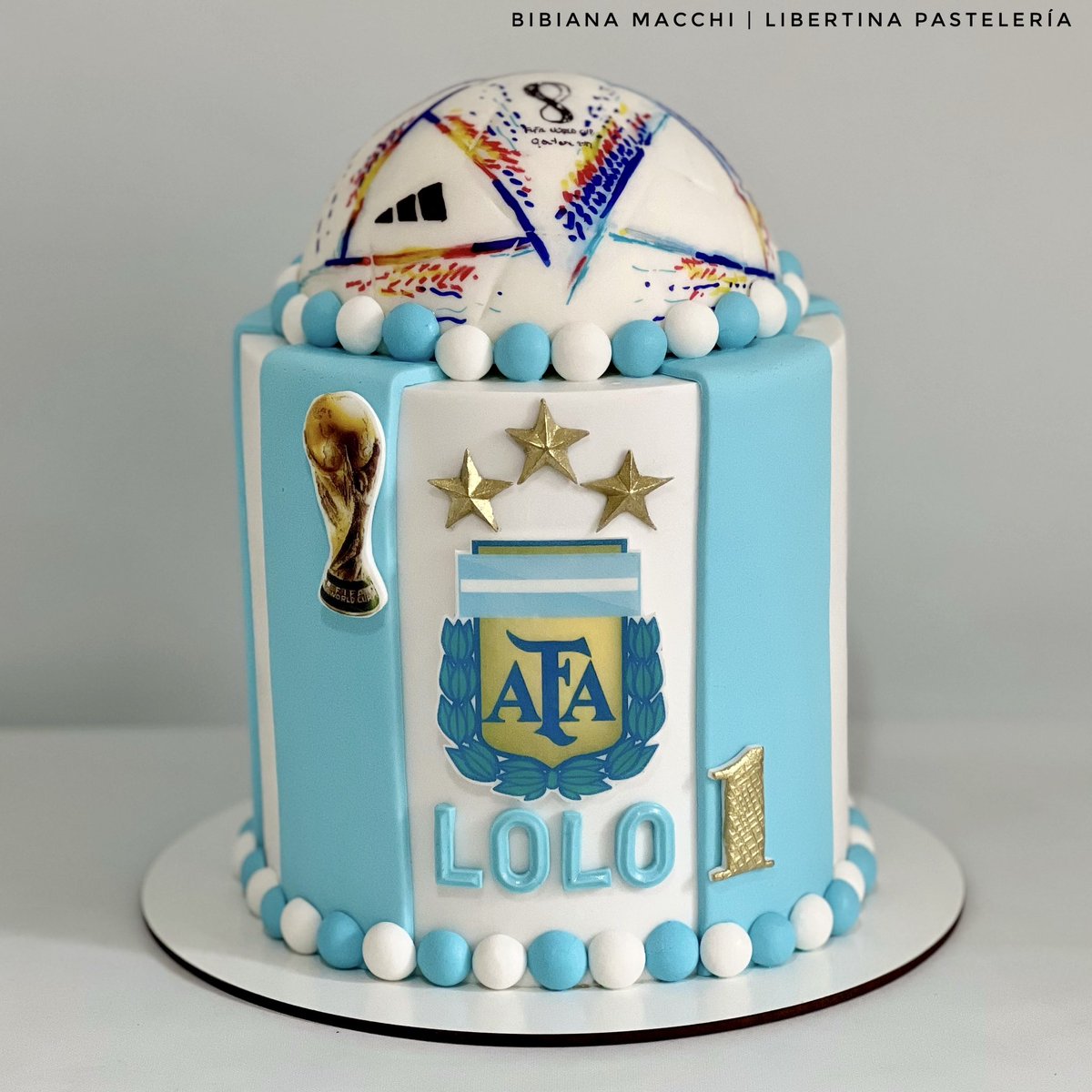 Libertinapastel's tweet photo. Torta Argentina Campeón mundial @Libertinapastel @afa @FIFAWorldCup https://t.co/F86OtPKupw