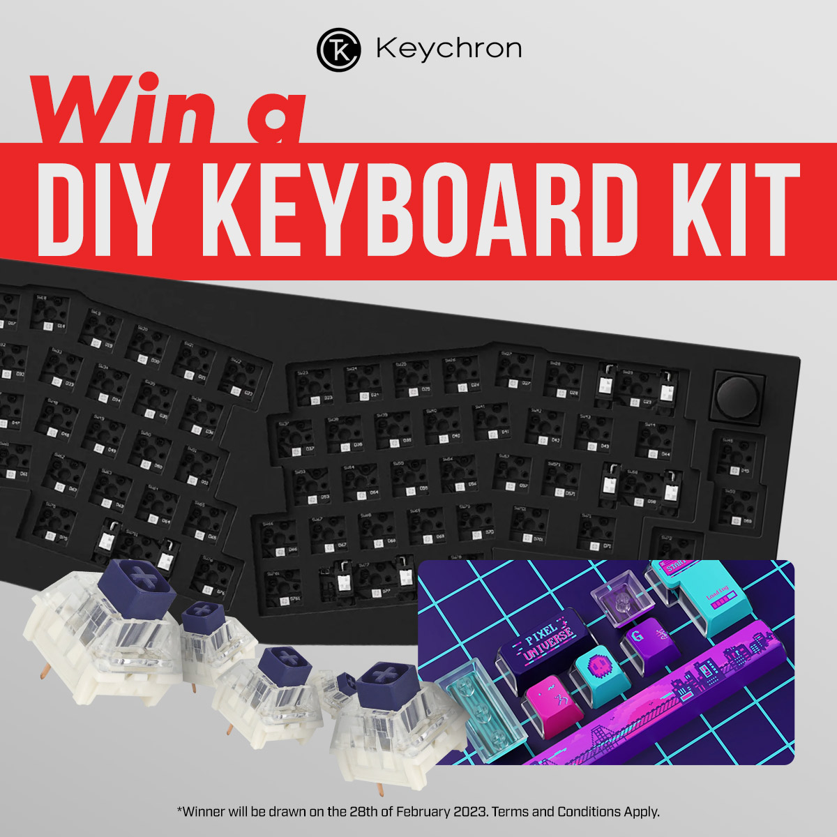 PLEComputers's tweet photo. 🚨 𝗪𝗶𝗻 𝗮 𝗗𝗜𝗬 𝗠𝗲𝗰𝗵𝗮𝗻𝗶𝗰𝗮𝗹 𝗞𝗲𝘆𝗯𝗼𝗮𝗿𝗱 𝗞𝗶𝘁 🚨
Thanks to @KeychronA Australia, we are giving you the chance to win the components to build your own mechanical keyboard! 

Enter Here 👇
https://t.co/OgZaOLWYcK
*T's &amp; C's Apply https://t.co/dmkHvz6iBh