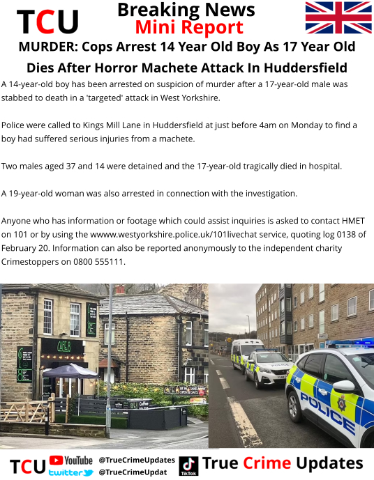 True Crime Updates on Twitter "MURDER Cops Arrest 14 Year Old Boy As 17 Year Old Dies After