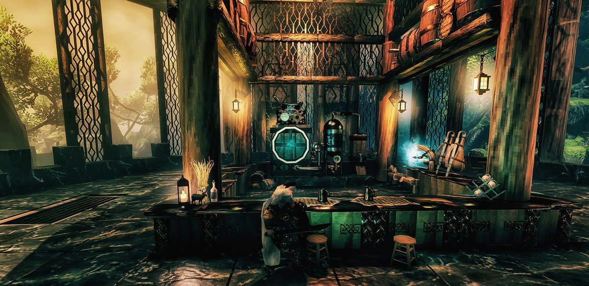 KattFarrell's tweet image. The distillery #Valheim style. Work in progress …