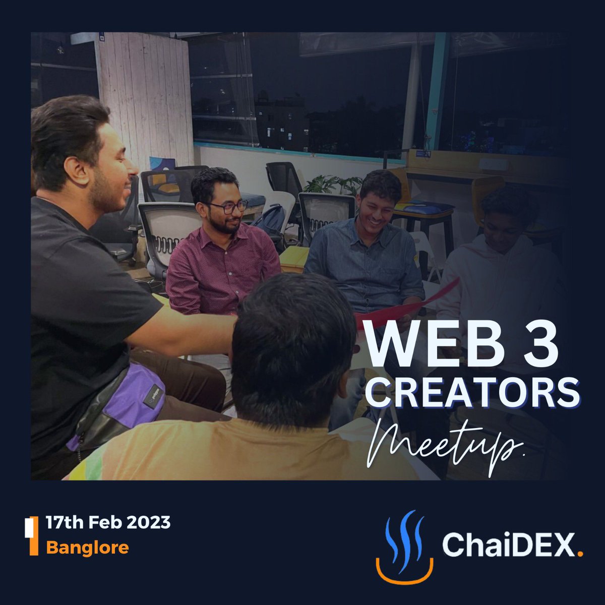 'Capturing the energy and excitement of the web3 meetup with @chaidexHQ and @OgclubDAO 📸💥 It was incredible to see so many talented creators come together to push the boundaries of decentralized innovation. Let's keep building the future we want to see! 🌐🙌 #Web3Meetup