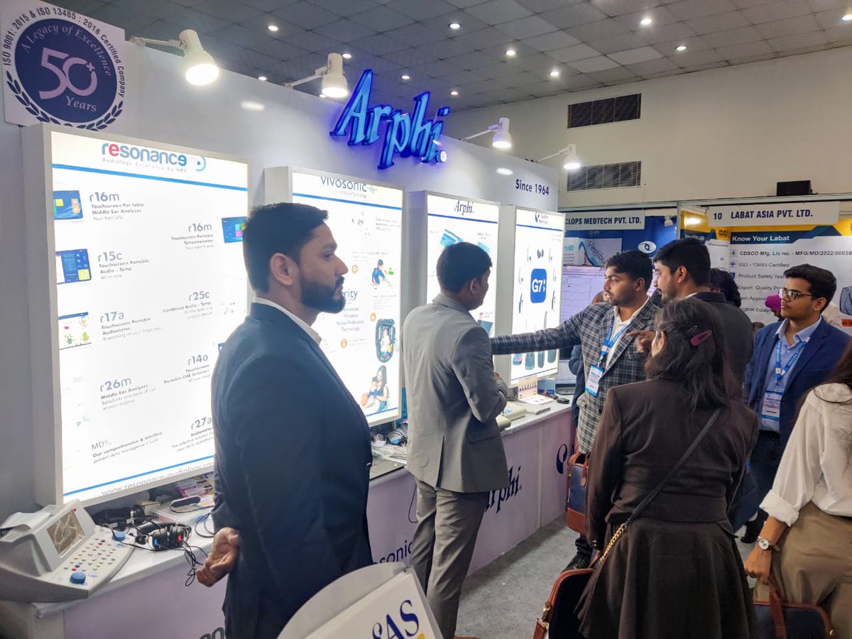 ArphiElectroni1's tweet photo. #ARPHI has showcased the entire range of Audiological diagnostic equipments under ARPHI, RESONANCE & VIVOSONIC brand at #ishacon2023 , which was held at Delhi.
During the event We have also launched Audio Service G7 Hearing aid platform. https://t.co/aMO0CV9iBf