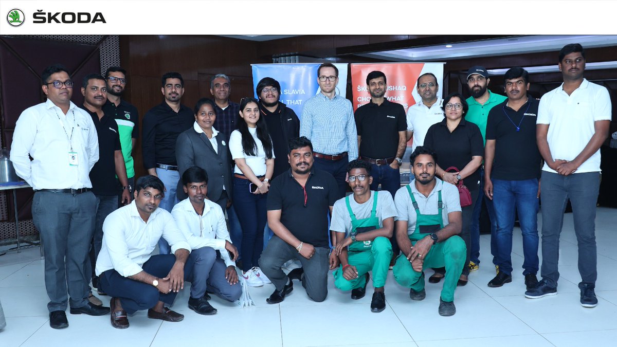 SkodaIndia_PR's tweet photo. #FansofSKODA Chennai was a memorable experience for the participating ŠKODA families in the city. It was a day they celebrated camaraderie and love for the brand along with @PetrSolc_, Brand Director, ŠKODA India. Here are some key moments: https://t.co/AbiEq6Zkze