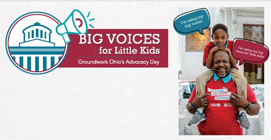 GroundworkOhio's tweet photo. Will you lend your big voice to advocate for Ohio's youngest? Space is limited. Register today for our Advocacy Day on March 8. 
https://t.co/08E61br7iy https://t.co/0HugjAP8Ad