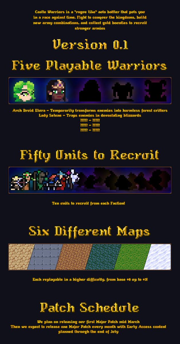 CastleWarriors's tweet photo. How will you build your army? 3 days until release! 
https://t.co/45Vn8JHscF #indiegame #autobattler #indiedev #gamedev #unity https://t.co/gWZtlIB1Id