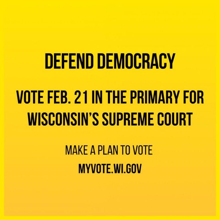 wtpBLUE's tweet photo. Wisconsin Supreme Court Primary Election
Today - February 21

2 Liberal &amp; 2 Conservation Candidates

2 of these Candidates will move on to the General Election on April 4th

Liberal Candidates:
Judge Everett Mitchell
Judge Janet Protasiewicz

#VoteLiberal

#wtpBLUE wtp1786 https://t.co/nEmspkauSo