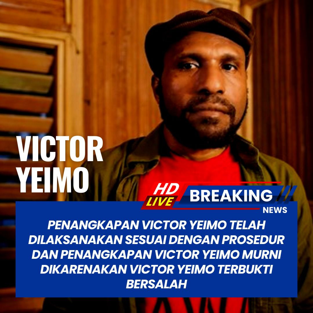 Jadi jelas ya.? 
Sosok Victor Yeimo sudah tak asing lagi di kalangan Komite Nasional Papua Barat (KNPB) Dia melakukan makar dan menyiarkan suatu berita atau mengeluarkan pemberitahuan yang dapat menimbulkan keonaran di masyarakat Terbukti bersalah.

#OtsusUntukMemajukanPapua