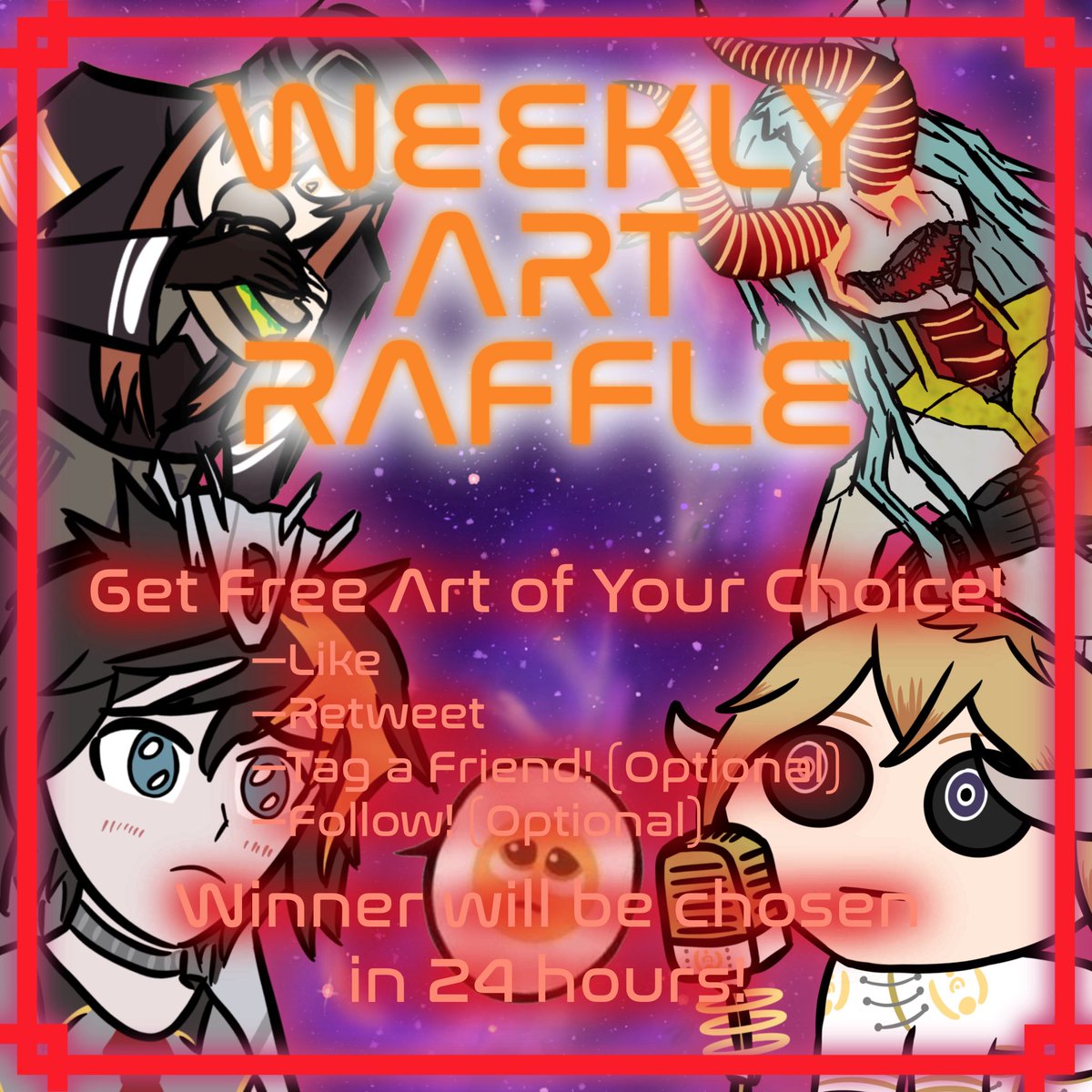 SeannessyTV's tweet image. 🚨⚠️𝗔𝗧𝗧𝗘𝗡𝗧𝗜𝗢𝗡 𝗘𝗩𝗘𝗥𝗬𝗢𝗡𝗘⚠️🚨

As a 1.3k follower celebration, I&apos;ll be doing Weekly Art Raffles! I&apos;ve been meaning to draw more, so hopefully this will help encourage me!

Join Now!
—【🔁】Like and Retweet!
—【🤝】Tag a Friend! (Optional)
—【👤】Follows Appreciated!