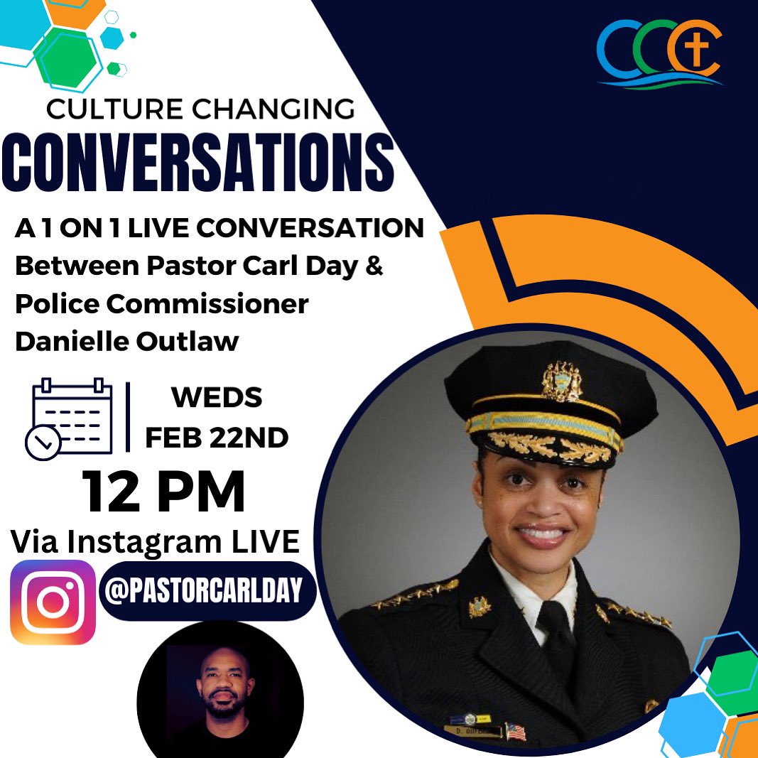 This WEDNESDAY 12PM I will be on IG LIVE with the Police Commissioner Danielle Outlaw as we have a public convo about Bridging The Gaps between Police and Community, how WE can help reimagine Public Safety, the Work She’s accomplished here, and Solutions. Y’all have to TUNE IN