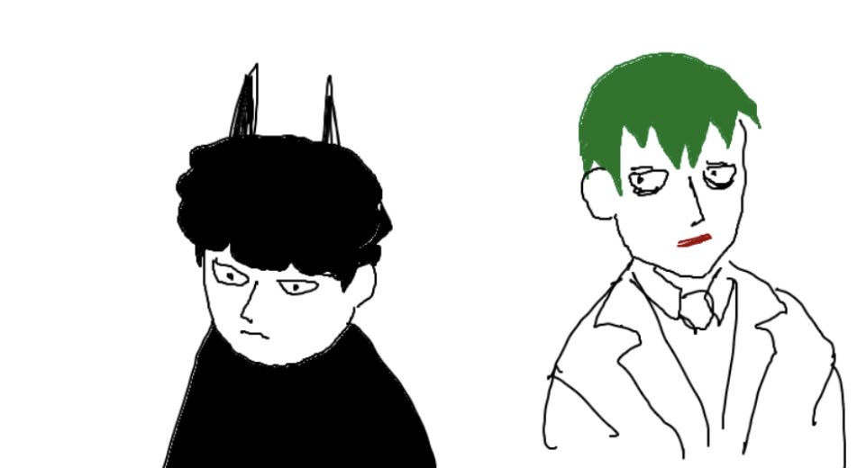 My gartic art
#reigenarataka #mobpsycho100 #joker #Batman 