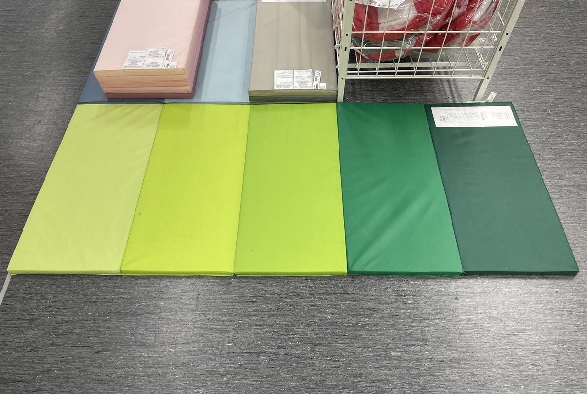 If any #PhysEd teachers are looking for folding mats, check your nearest IKEA store! A little smaller in size, but a great deal for $39!