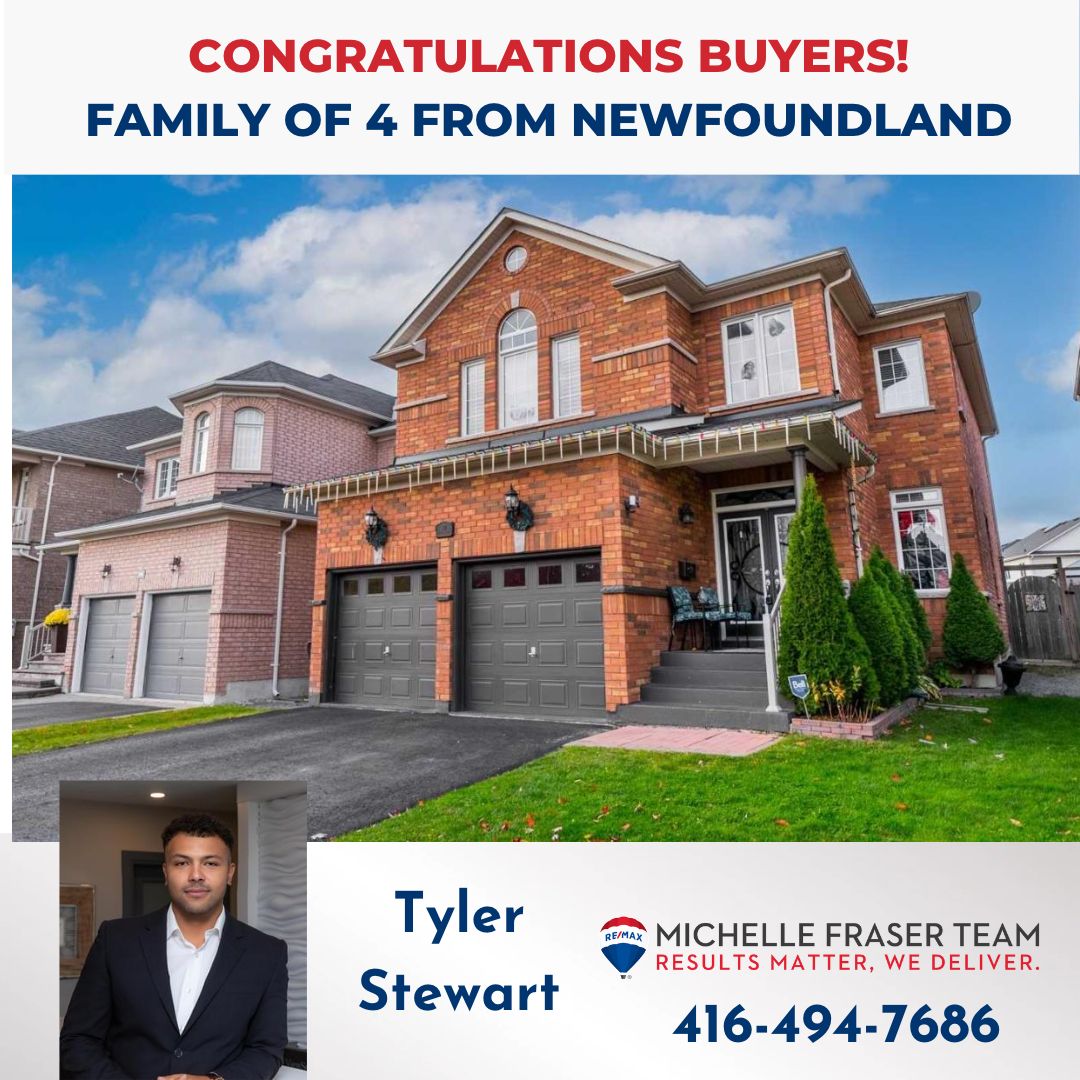 We are thrilled to congratulate our clients, a family from Newfoundland, on their successful home purchase in Ontario with the help of our agent, Tyler!

#realestate #homeownership #newbeginnings #remax #michellefraserteam #durhamregionrealestate #durhamregionrealtor #happybuyers