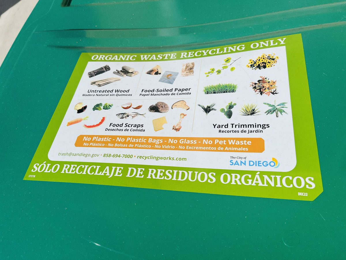 Oh hi shiny, new, green bin! 👋 ♻️ 🍃 @SanDiegoESD 

#organicwaste #SanDiego