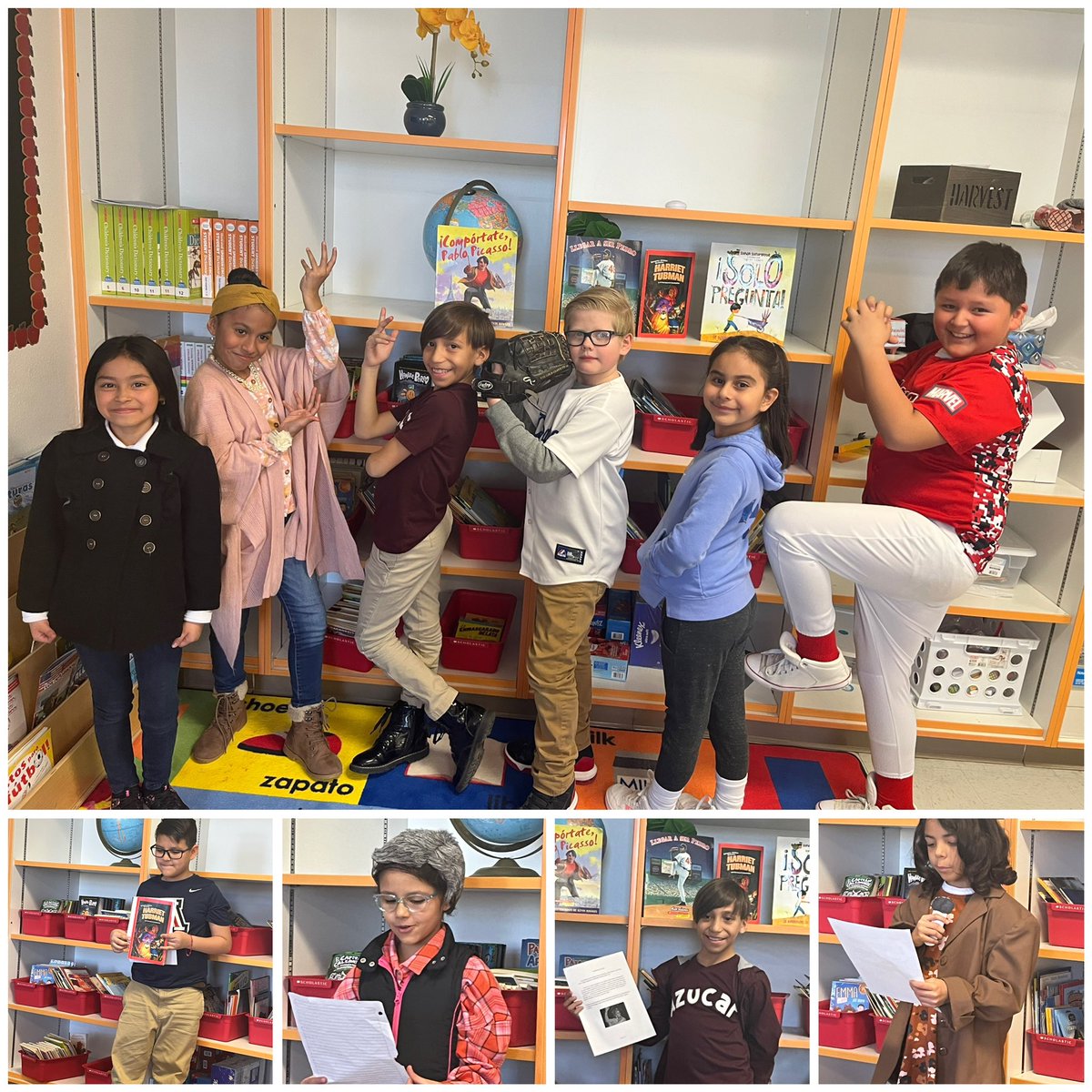 Martha16Erika's tweet image. Grandes figuras históricas se hicieron presente @DSShook_ES a través de la escritura informativa. #RubyBridges #HelenKeller #Dr.MartinLutherKingJr. #HarrietTubman #JackieRobinson y otros más. 💚🍎📕