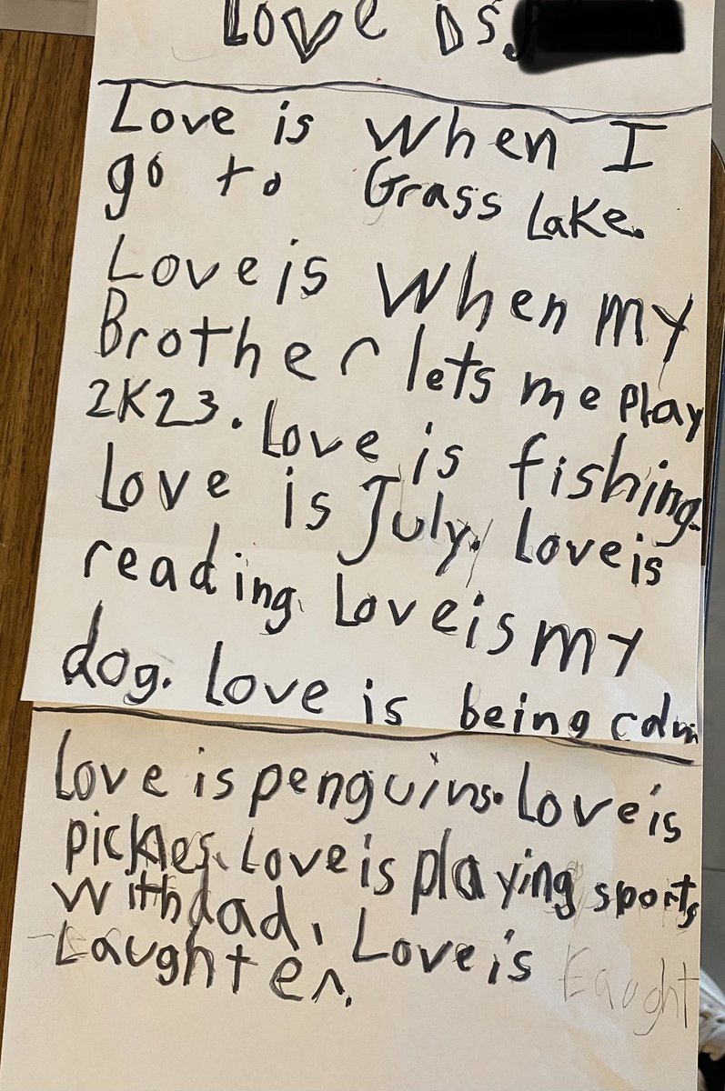 allman_miss's tweet photo. This was such a cute book and we paired it with our writing. Love, Z is about a robot trying to find the meaning of love. My students brainstormed what love meant to them and put it in a “Love is…” poem. The results are so heartwarming and thoughtful❤️ https://t.co/p4QoEZKFB7