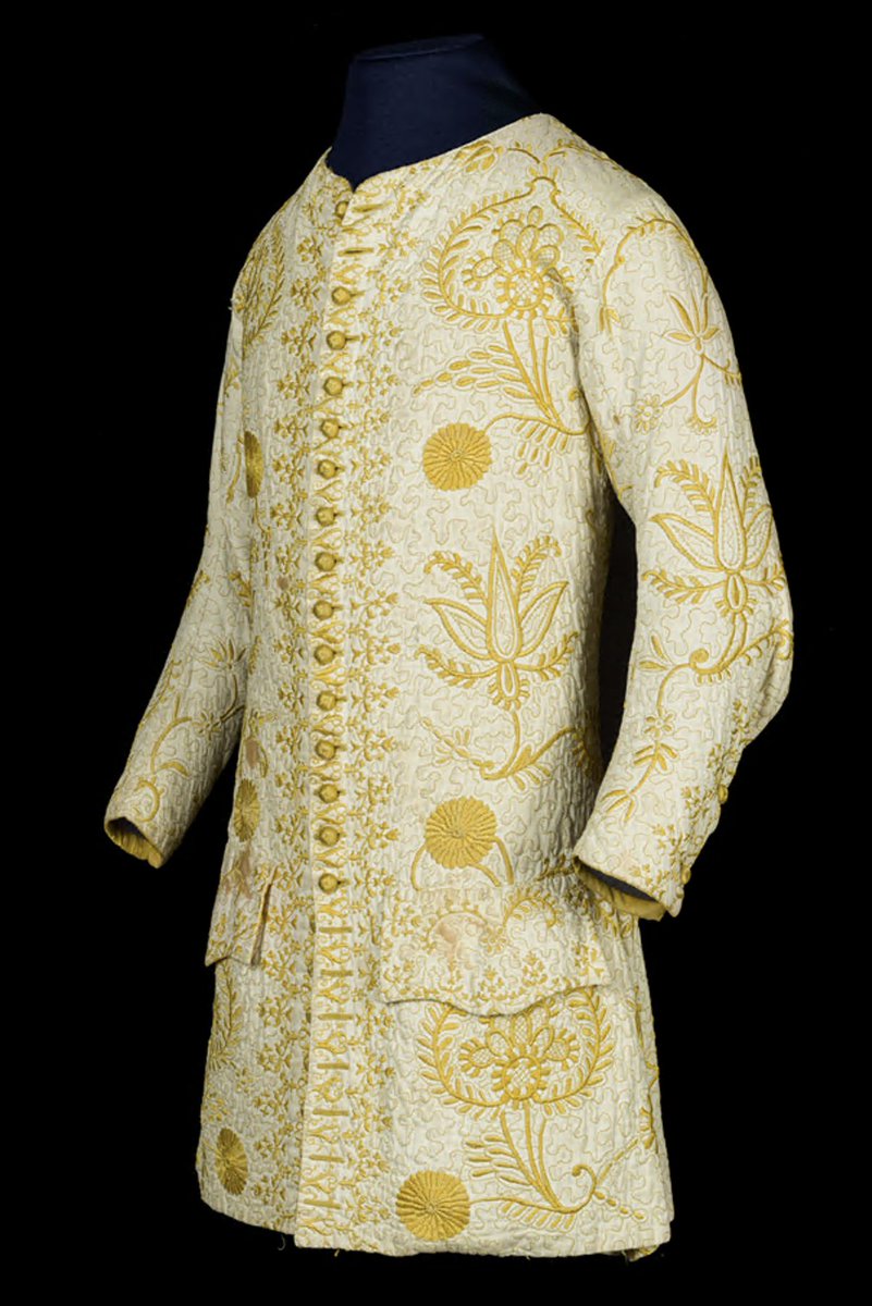 Stunning 1720s waistcoat from the collection of Mary D. Doering going on view at Colonial Williamsburg later this summer