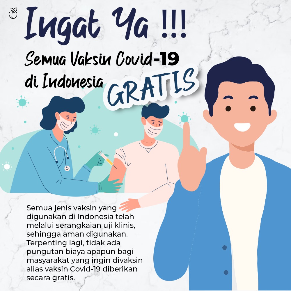 Segera di vaksin booster kedua!
Jangan ragu dan khawatir akan Vaksinnya, sebab semua vaksin yang digunakan di Indonesia sudah melalui uji klinis, jadinya aman dan juga semua vaksin diberikan secara gratis!