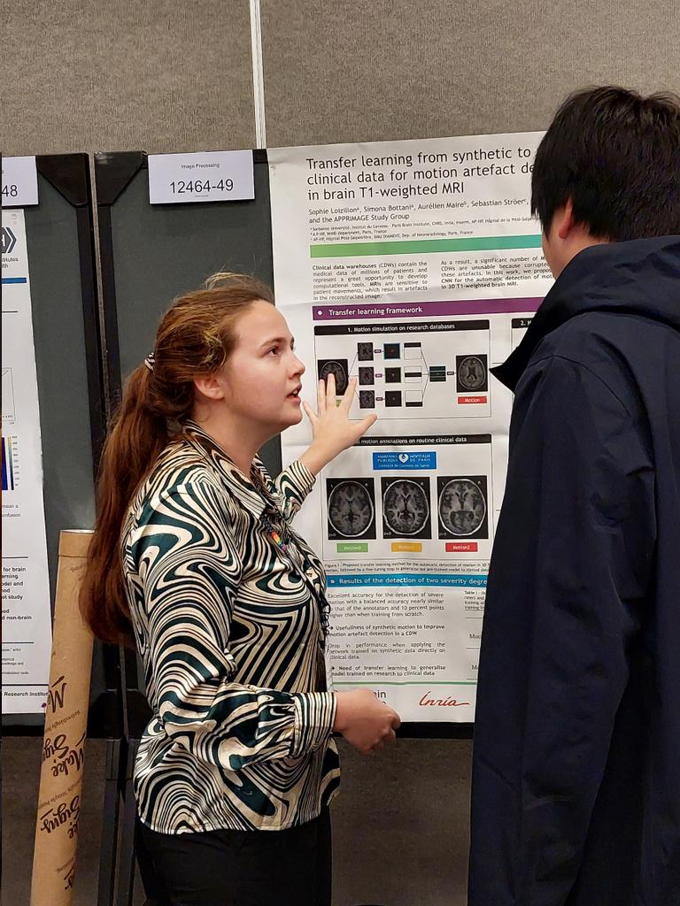 Sophie Loizillon from <a href="/AramisLabParis/">ARAMISLAB</a> presenting her work on MRI QC for hospital data warehouses at #SPIEMedicalImaging <a href="/inria_paris/">Centre Inria de Paris</a> <a href="/ParisBrainInst/">Paris Brain Institute</a> <a href="/prairie/">犬小屋▼･ω･▼半世紀少年😷</a>