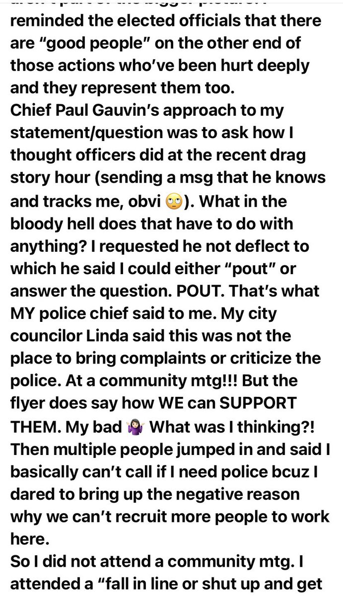 MissLiss630's tweet photo. Would be too much of a thread. Paul Gauvin, chief of #FRPD is a jerk. https://t.co/IPPPzI07bZ