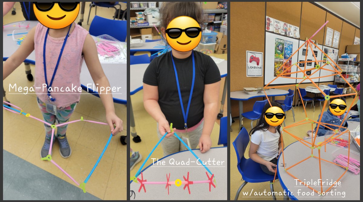 StemEmk's tweet photo. This week we had fun with the #strawbeeschallenge ! 2nds built machines to catch ideas. 1sts built cooking gadgets for a chef. Hearing their explanations were great! They wanna win! @strawbees #STEM4Them @EWRSDK12 @NicoleFoulksEMK @mr_mtozzi https://t.co/17JDcAjVeo