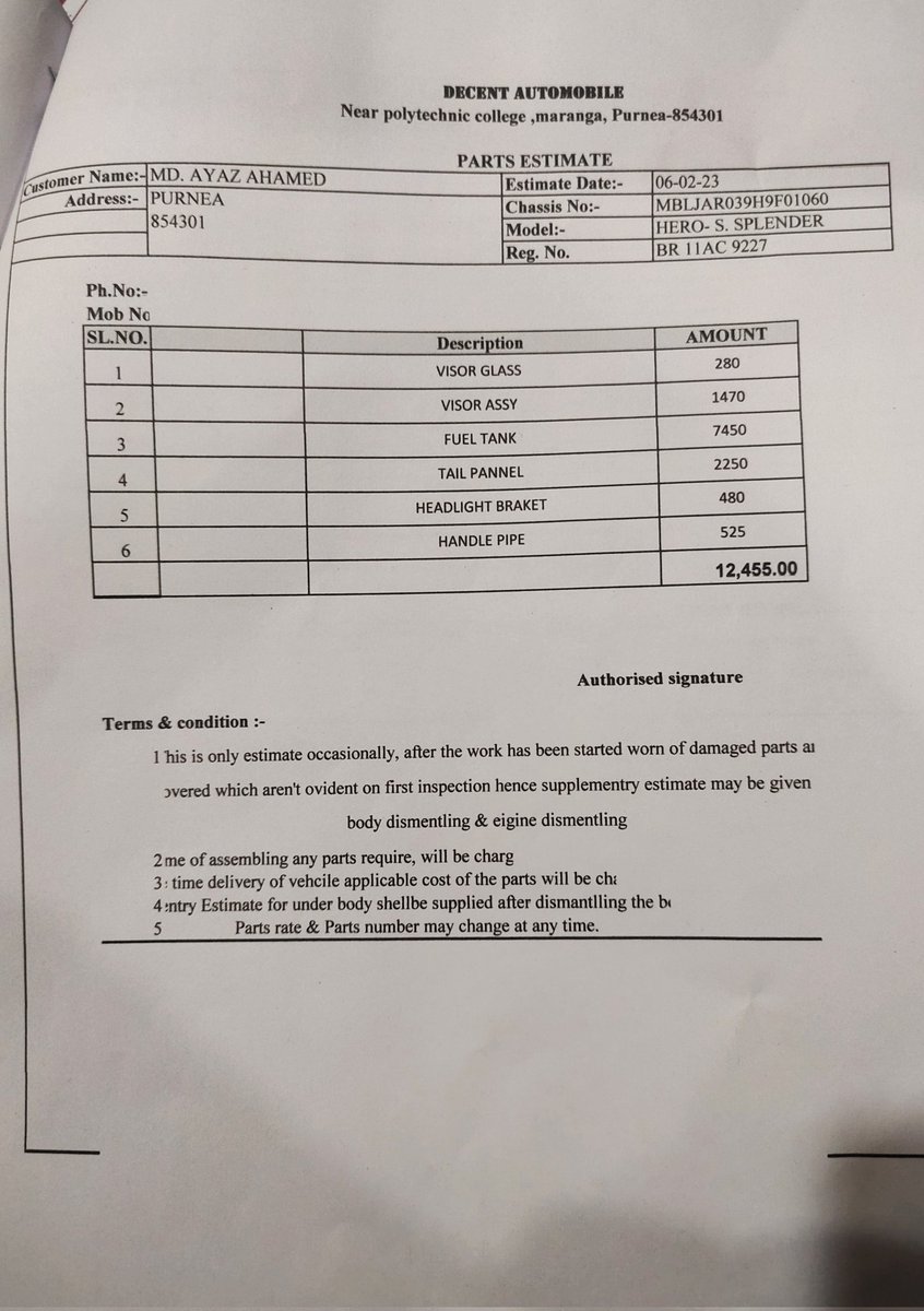 asifnwz92's tweet photo. Never make a policy of go digit insurance because even a genine claim is rejected.Claim No.202300102245 total estimated cost Rs 15455 but i got Rs 2471 only.@heydigit @imVkohli @AnushkaSharma @RelianceGenIn @UnitedIndiaInsu @ICICILombard @BajajAllianz @HDFCERGOGIC  @CholaMS https://t.co/rneiMmvUQZ