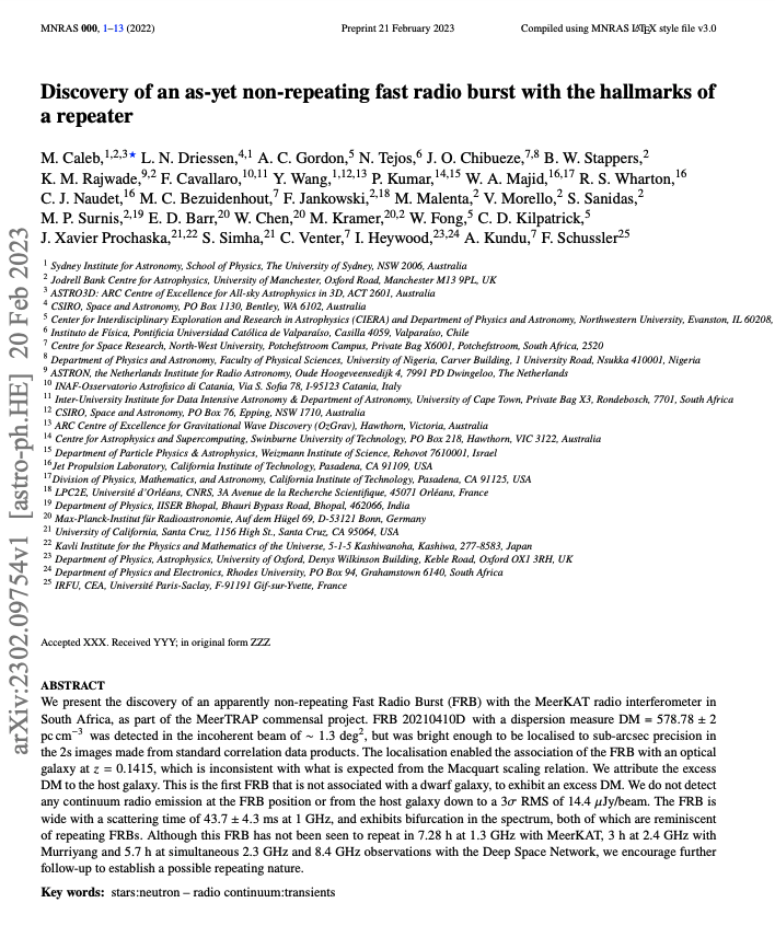 Fun Fact Science with Kovi 🌌🔭🤔 (@funfactscience) on Twitter photo Congrats to the radio ✨stars✨ <a href="/ManishaCaleb/">Manisha Caleb</a> & <a href="/AstroLauraD/">Dr Laura Driessen</a> on their exciting new papers!
arxiv.org/abs/2302.09787
arxiv.org/abs/2302.09754 Congrats to the radio ✨stars✨ <a href="/ManishaCaleb/">Manisha Caleb</a> & <a href="/AstroLauraD/">Dr Laura Driessen</a> on their exciting new papers!
arxiv.org/abs/2302.09787
arxiv.org/abs/2302.09754