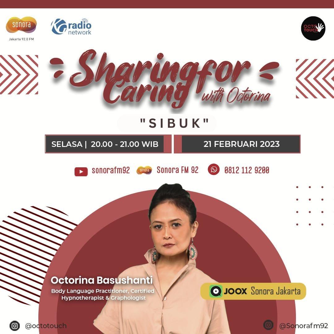 SonoraFM92's tweet photo. Pernah ngrasain ga,saat lg sibuk banget,sampai bingung bagi waktu?
Trus gimana solusinya? 

Yuk diskusi brsm Bu Octo @OctoTouch_ID dlm #SHARINGFORCARING 

🗓 Selasa,21 Februari 2023
🕗 20.00-21.00
📻 #SonoraNetwork 
📍Live Youtube: Sonora FM 
📍Streaming: 
https://t.co/4gau7fFDKb https://t.co/TVUJwVkCNX