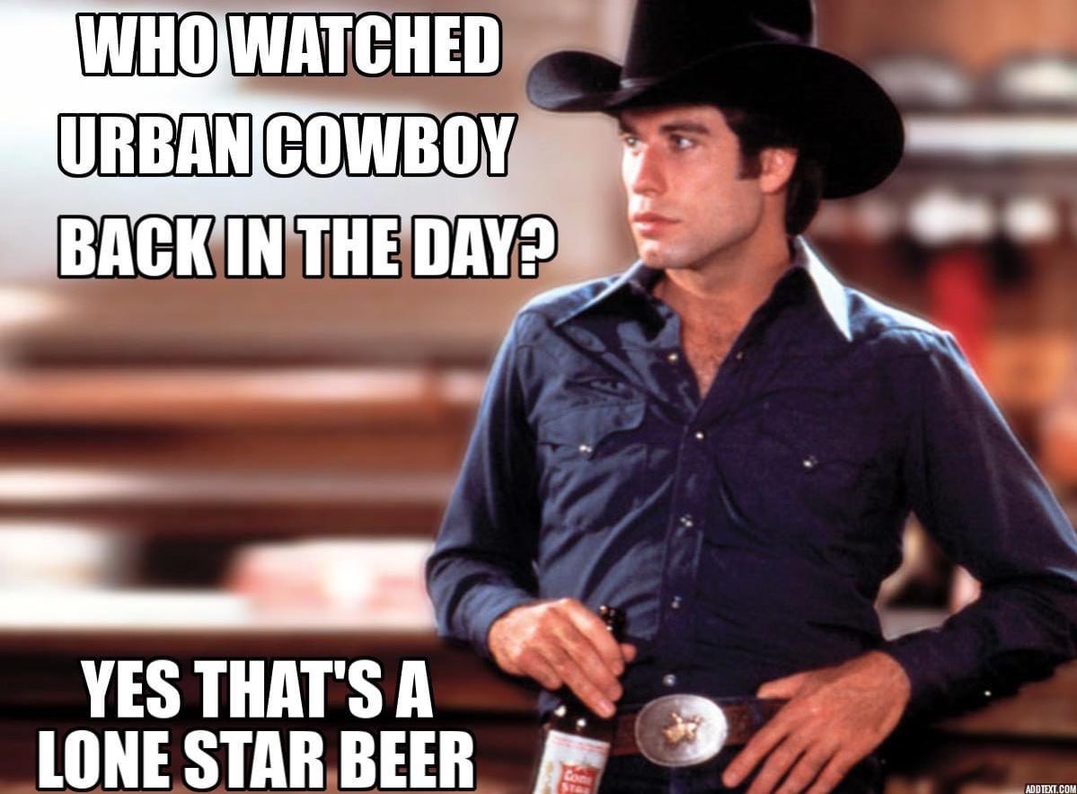 tx_princess78's tweet photo. One of the best movies ever made. Has anybody else watched this wonderful movie? Thoughts? #LonestarBeer #UrbanCowboy #LonestarState #TexasRules https://t.co/JfkkjEtgZa