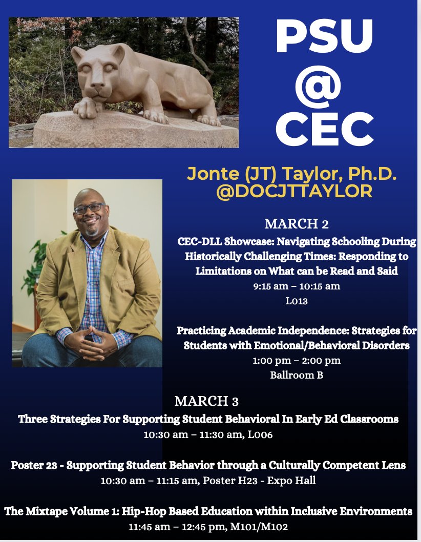 Will you be @CECMembership with @DOCJTTAYLOR ? We hope to see you there!