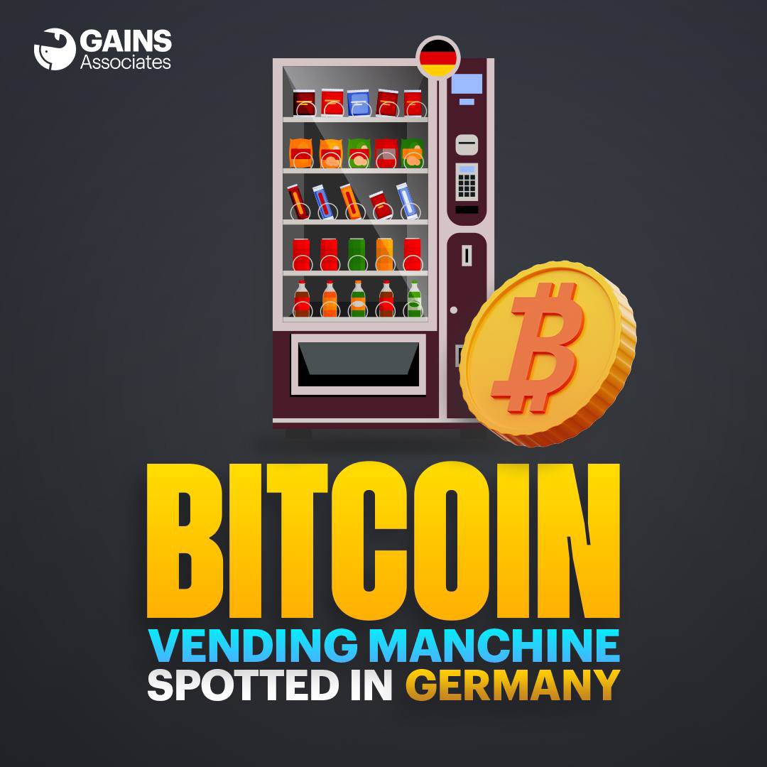 GainsAssociates's tweet photo. 🔥 ADOPTION NEWS: Bitcoin vending machine spotted in Germany! 🇩🇪

🤩 The bitcoin vending machine named Gilde Vision allows users to buy food products &amp; snacks by scanning bitcoin through a smartphone 🤳📲 https://t.co/PaTQQsg23v