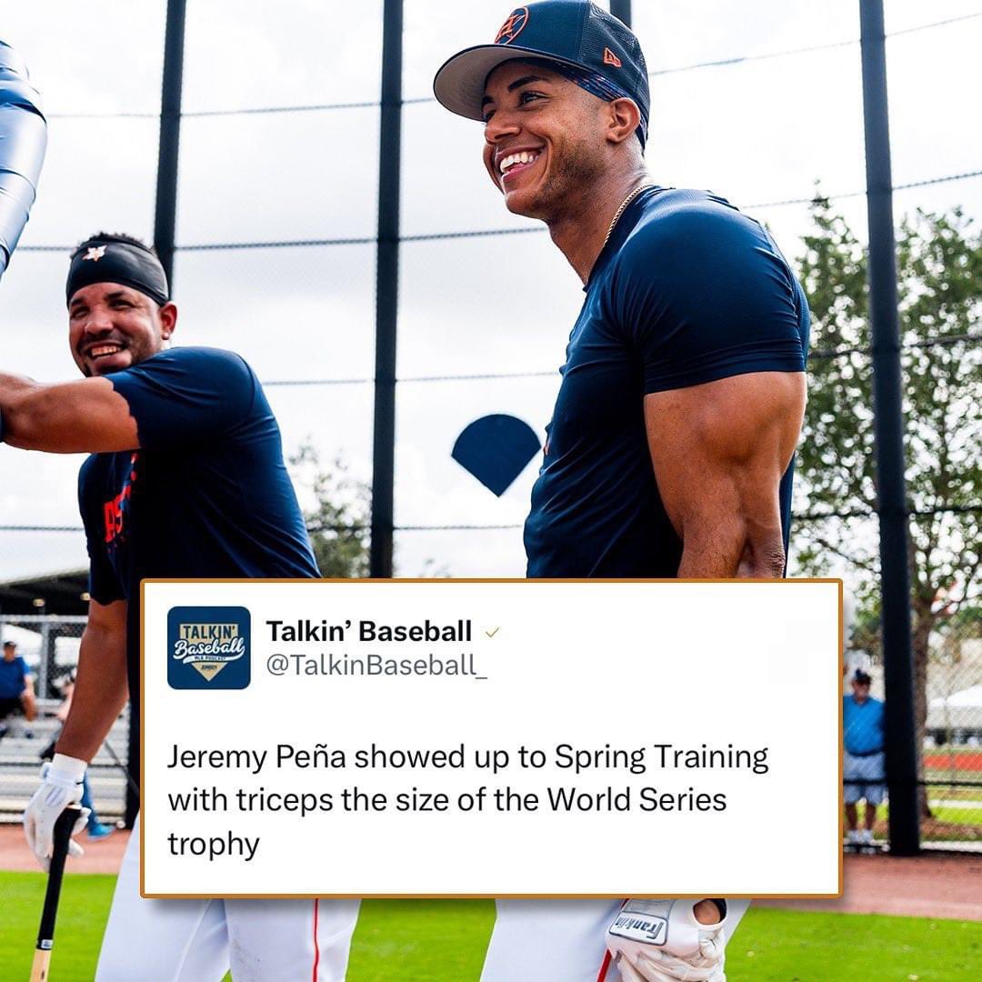 I mean, the kid is jacked! #ReadyForBaseball #SpringTraining #WorldChampions #Astros4Life #LevelUp