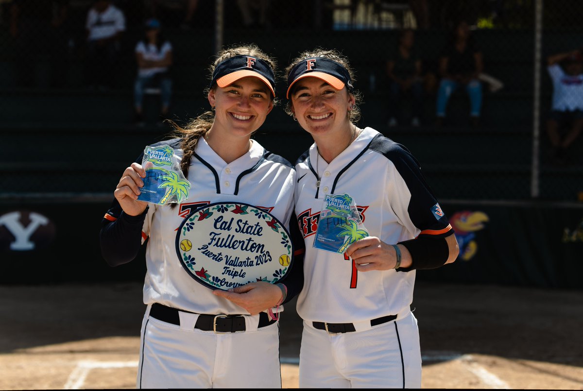 Fullerton_SB's tweet photo. Congrats to Myka Sutherlin and Megan Delgadillo were named to the All-Puerto Vallarta College Challenge Team this past weekend!!

#TusksUp https://t.co/fiLqYBoatk