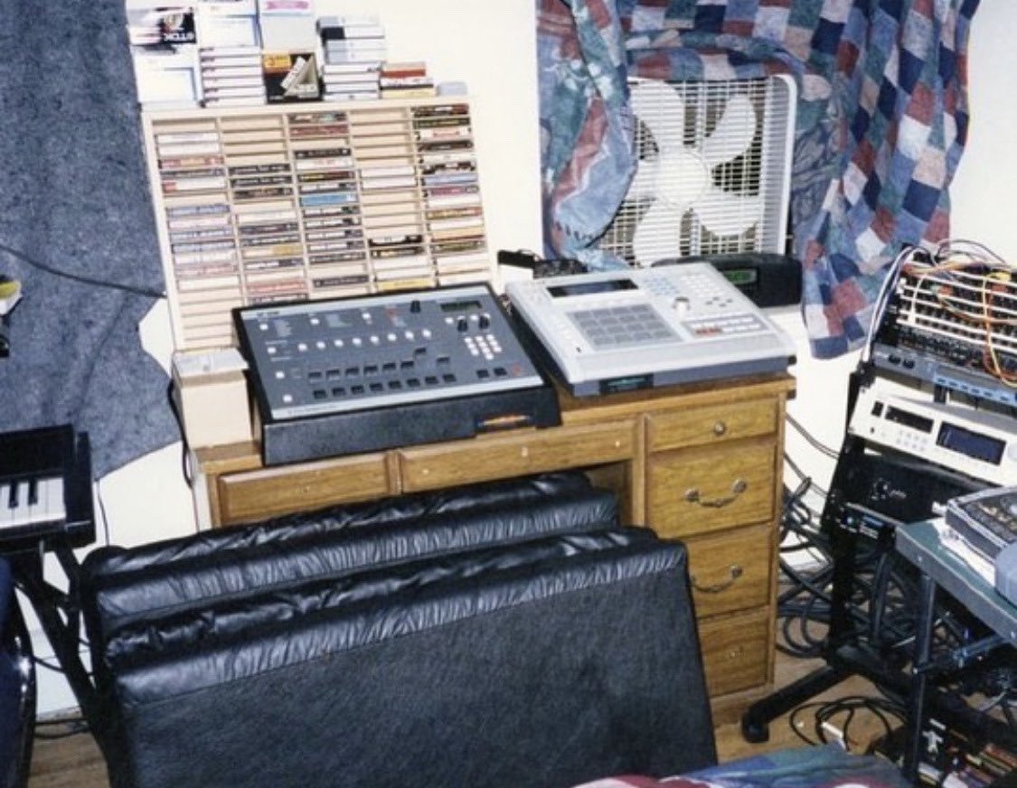Alicia Keys in her bedroom studio, Harlem, NYC, 1998.