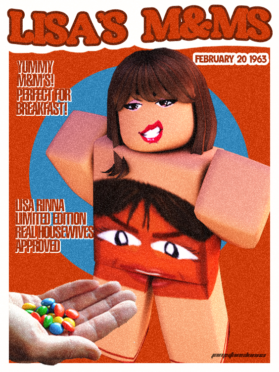 jamstansloona's tweet photo. lisa rinna m&amp;m but on roblox

link to buy: https://t.co/tducV3mpzI

#Roblox #RobloxClothing #RobloxDev #RTCdesigner #robloxclothes #RobloxDesigner #robloxart #robloxclothingdesigner #robloxshowcase #art #robloxcommission #RobloxGFX #GFX #RTC #LisaRinna https://t.co/A1kyeuv5xz