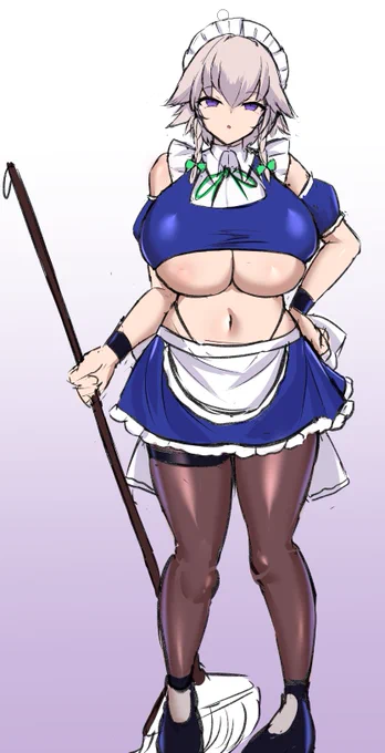 爆乳咲夜さんのイメージ。これを元にイロイロ描きたい 